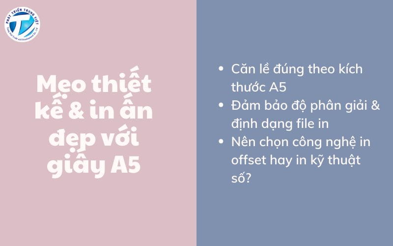 Mẹo thiết kế và in ấn đẹp với giấy A5
